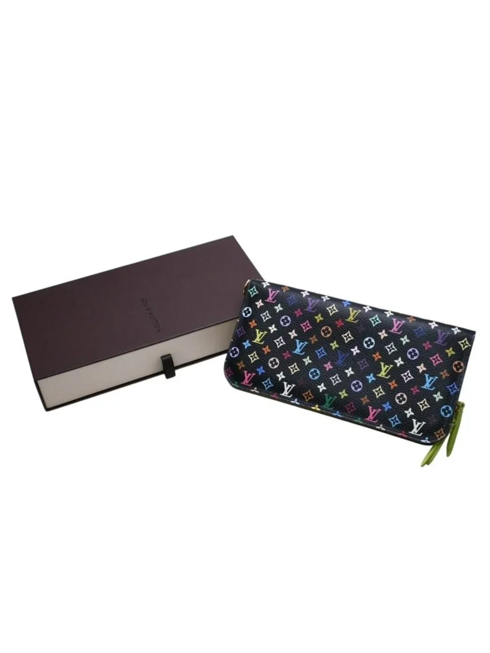 Louis Vuitton Portefeuille Insolite Wallet Monogram Multicolor Green Takashi